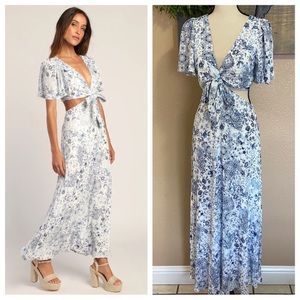 Lulus Dresses Nwot Lulus Stroll The Avenues White Floral Print